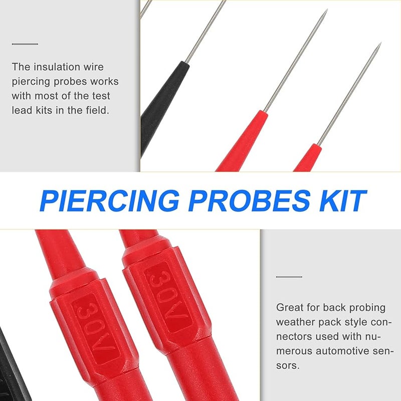 4Pcs Copper Back Nail Automotive Wire Piercing Probe Tool Insulation Tester Clips - Image 5